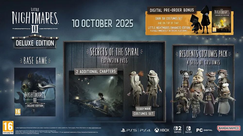 Little Nightmares III Deluxe Edition content