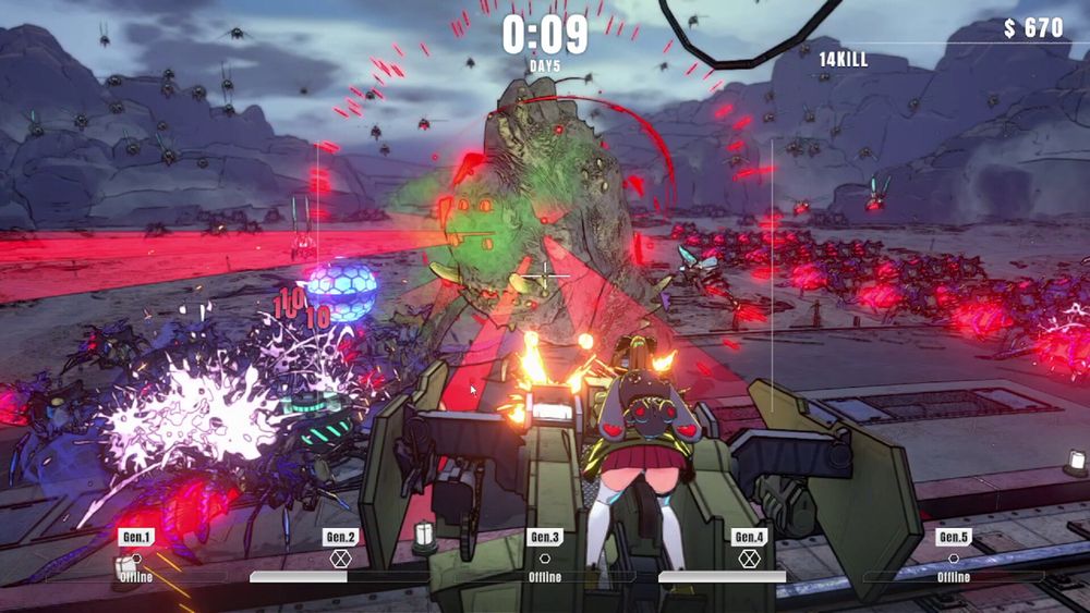 TurretGirls alien boss fight